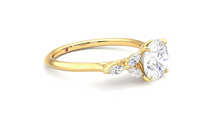 Taylor & Hart Tamora Round Engagement Ring 360 degree image 7