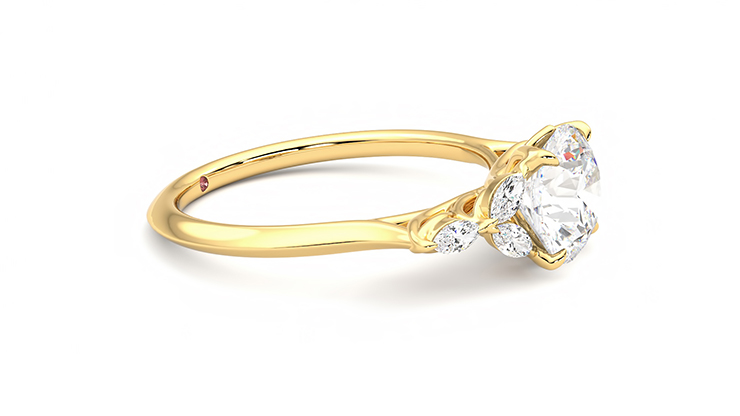 Taylor & Hart Tamora Round Engagement Ring 360 degree image 8