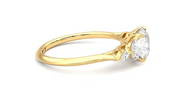 Taylor & Hart Tamora Round Engagement Ring 360 degree image 9