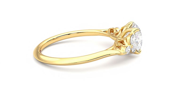 Taylor & Hart Tamora Round Engagement Ring 360 degree image 10