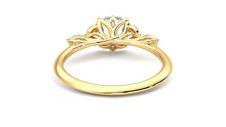 Taylor & Hart Tamora Round Engagement Ring 360 degree image 15