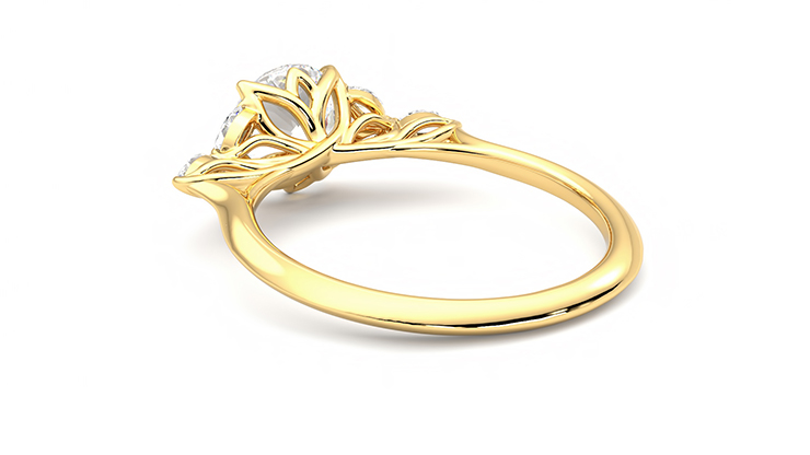 Taylor & Hart Tamora Round Engagement Ring 360 degree image 17