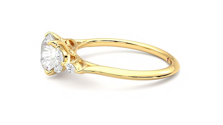 Taylor & Hart Tamora Round Engagement Ring 360 degree image 21