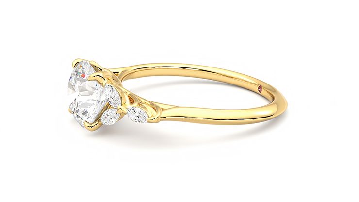Taylor & Hart Tamora Round Engagement Ring 360 degree image 22