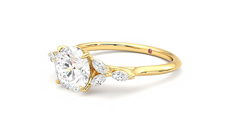 Taylor & Hart Tamora Round Engagement Ring 360 degree image 24