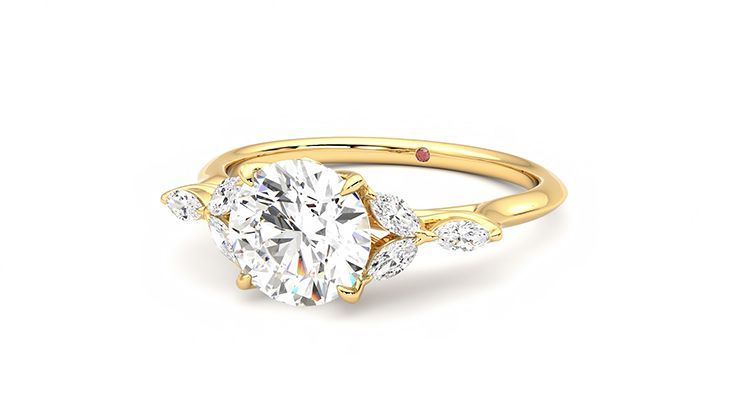Taylor & Hart Tamora Round Engagement Ring 360 degree image 26