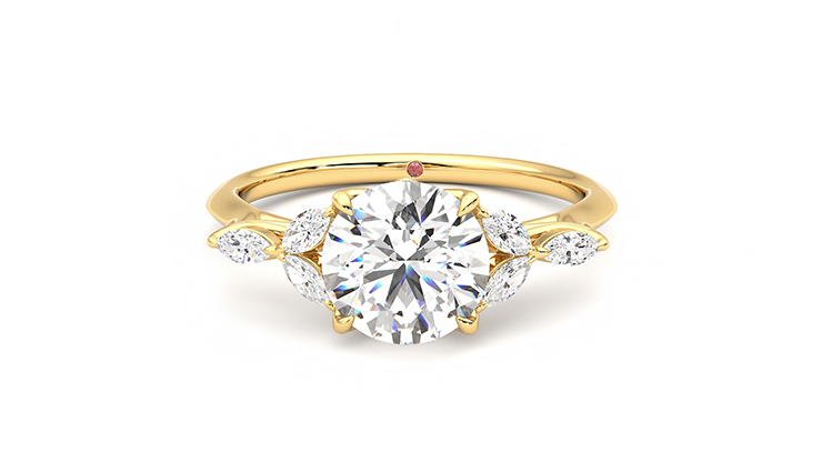 Taylor & Hart Tamora Round Engagement Ring 360 degree image 29