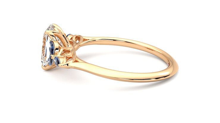 Taylor & Hart Tamora Emerald Engagement Ring 360 degree image 20