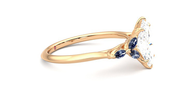 Taylor & Hart Tamora Marquise Engagement Ring 360 degree image 8