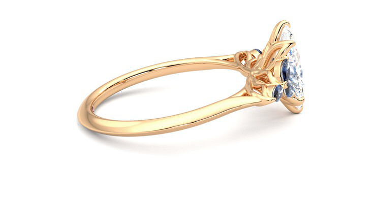 Taylor & Hart Tamora Marquise Engagement Ring 360 degree image 10