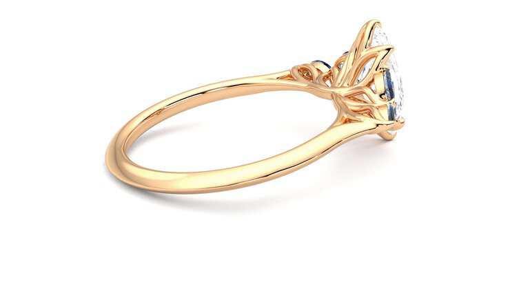 Taylor & Hart Tamora Marquise Engagement Ring 360 degree image 11