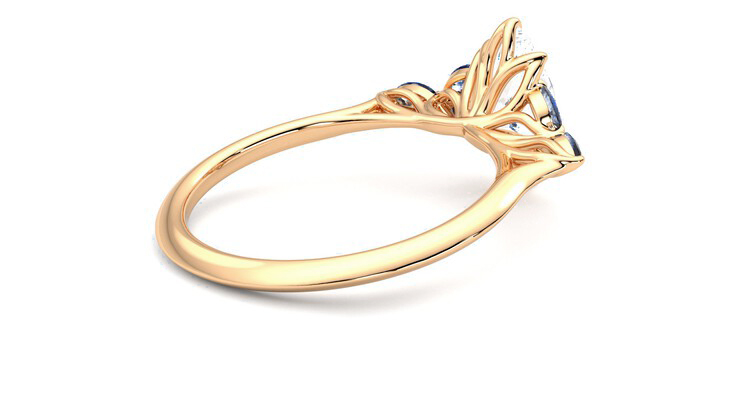Taylor & Hart Tamora Marquise Engagement Ring 360 degree image 12