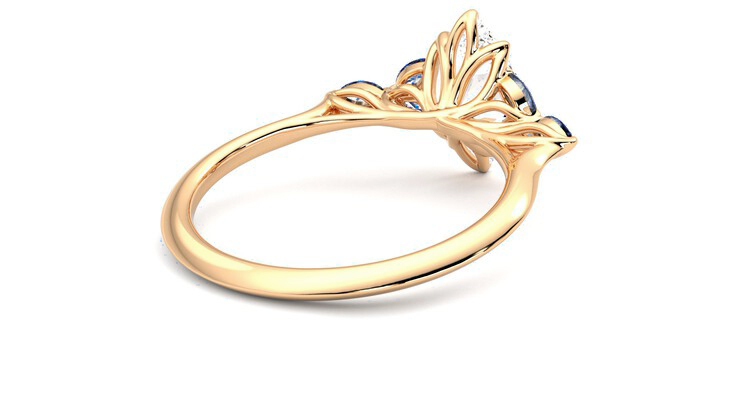 Taylor & Hart Tamora Marquise Engagement Ring 360 degree image 13