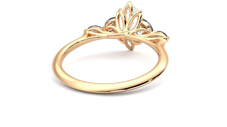 Taylor & Hart Tamora Marquise Engagement Ring 360 degree image 14