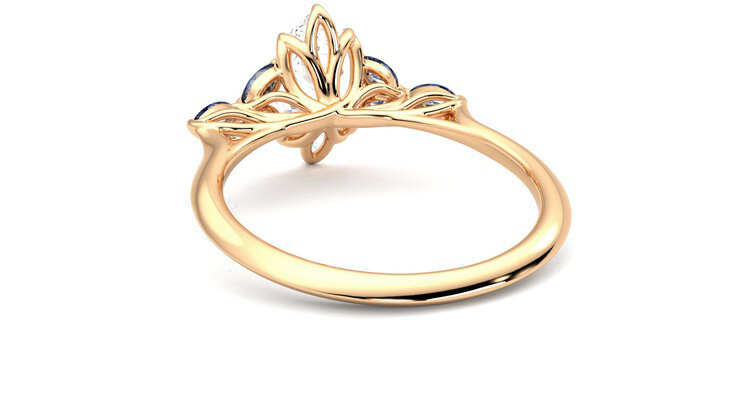 Taylor & Hart Tamora Marquise Engagement Ring 360 degree image 16