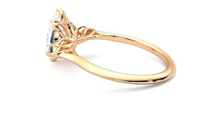 Taylor & Hart Tamora Marquise Engagement Ring 360 degree image 19