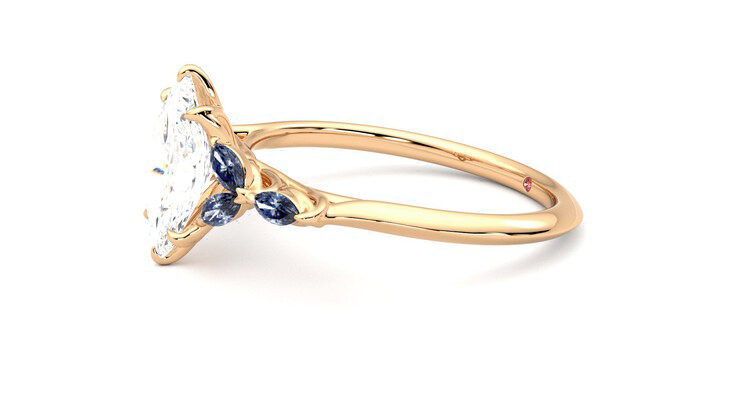 Taylor & Hart Tamora Marquise Engagement Ring 360 degree image 22