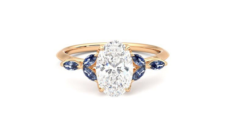 Taylor & Hart Tamora Oval Engagement Ring 360 degree image 1