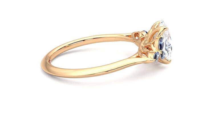 Taylor & Hart Tamora Oval Engagement Ring 360 degree image 10