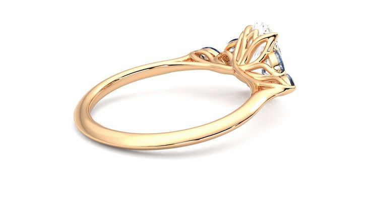 Taylor & Hart Tamora Oval Engagement Ring 360 degree image 12