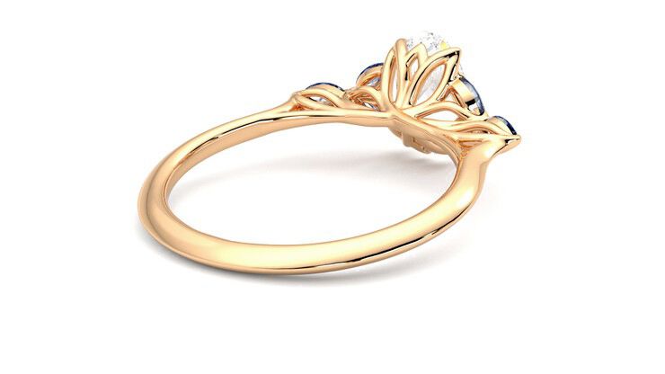 Taylor & Hart Tamora Oval Engagement Ring 360 degree image 13