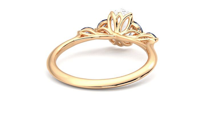 Taylor & Hart Tamora Oval Engagement Ring 360 degree image 14