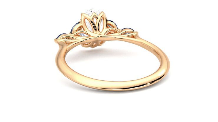 Taylor & Hart Tamora Oval Engagement Ring 360 degree image 16