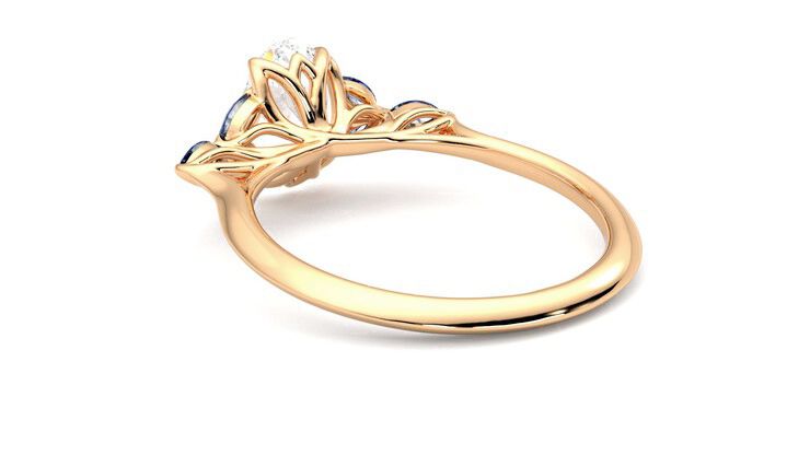 Taylor & Hart Tamora Oval Engagement Ring 360 degree image 17