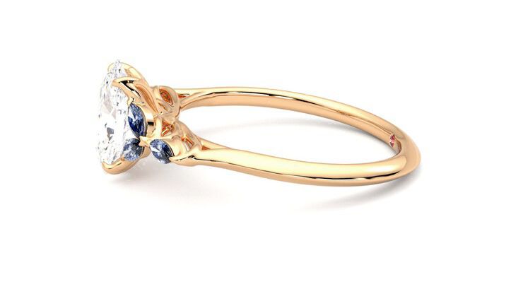 Taylor & Hart Tamora Oval Engagement Ring 360 degree image 21