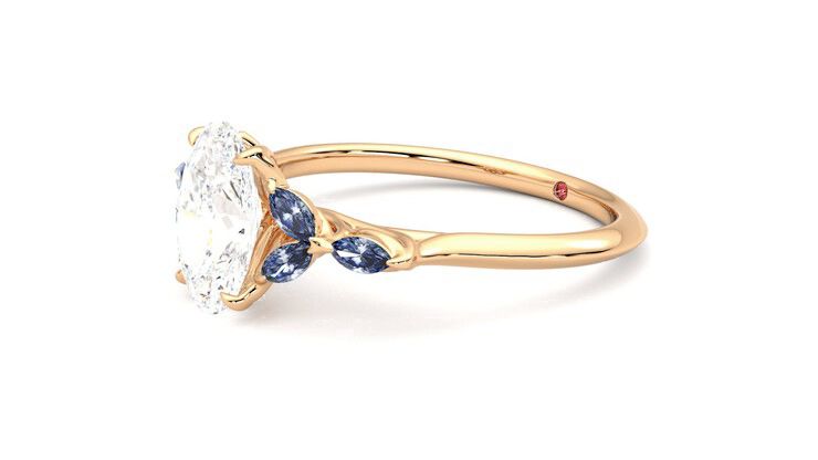 Taylor & Hart Tamora Oval Engagement Ring 360 degree image 23