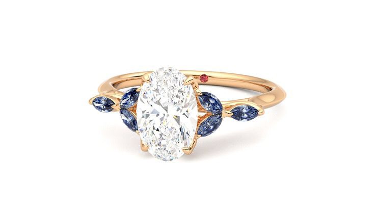 Taylor & Hart Tamora Oval Engagement Ring 360 degree image 27