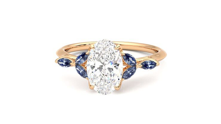 Taylor & Hart Tamora Oval Engagement Ring 360 degree image 28