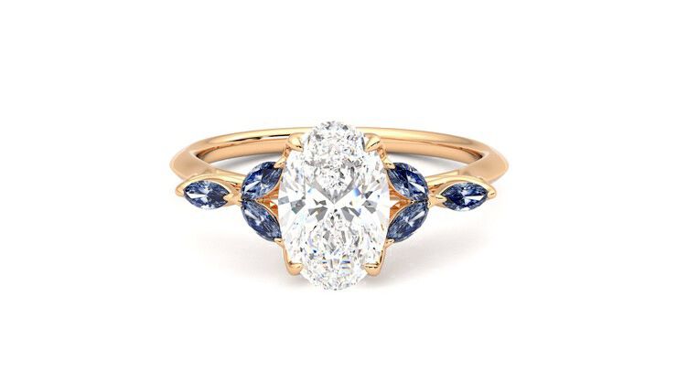 Taylor & Hart Tamora Oval Engagement Ring 360 degree image 29