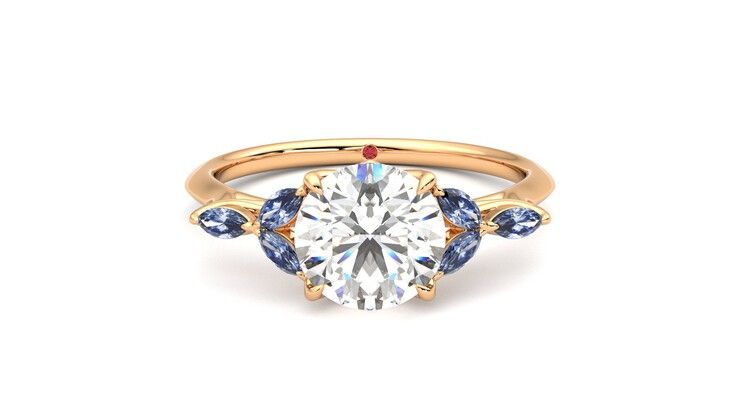 Taylor & Hart Tamora Round Engagement Ring 360 degree image 0