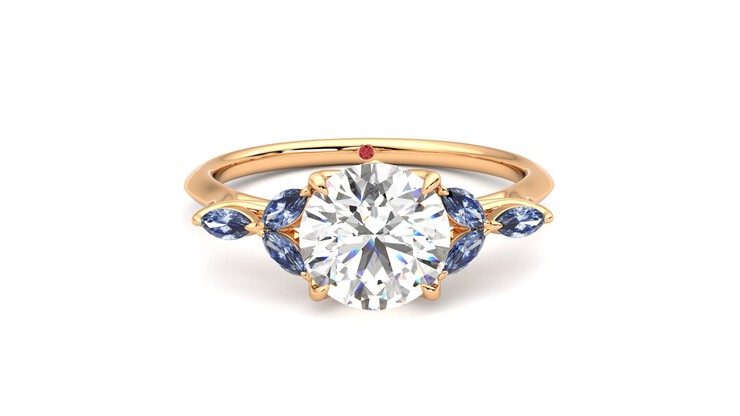 Taylor & Hart Tamora Round Engagement Ring 360 degree image 1