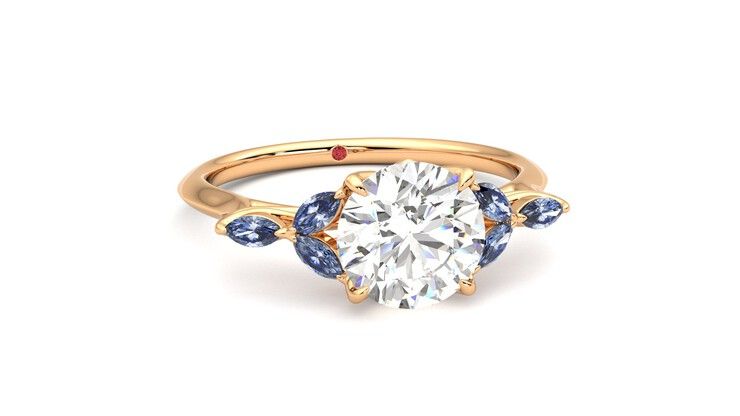 Taylor & Hart Tamora Round Engagement Ring 360 degree image 3