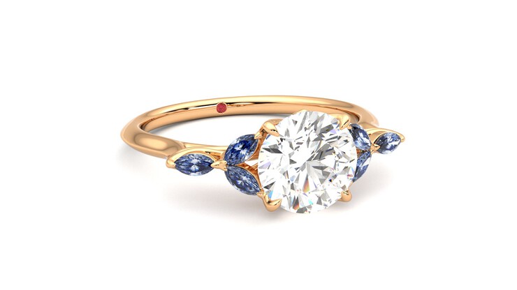 Taylor & Hart Tamora Round Engagement Ring 360 degree image 4