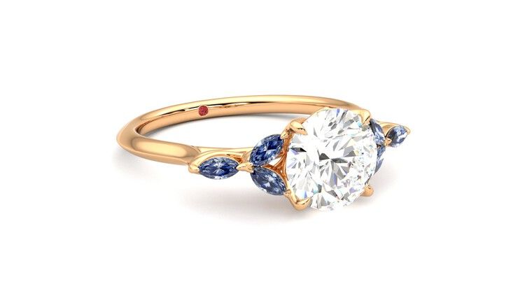 Taylor & Hart Tamora Round Engagement Ring 360 degree image 5
