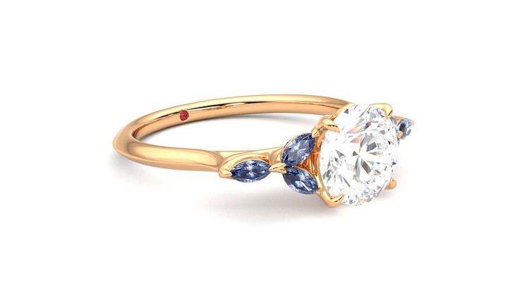 Taylor & Hart Tamora Round Engagement Ring 360 degree image 6
