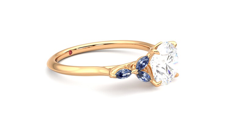 Taylor & Hart Tamora Round Engagement Ring 360 degree image 7