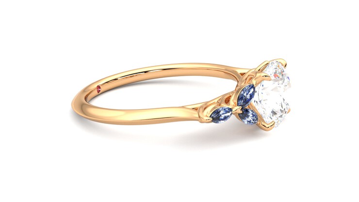 Taylor & Hart Tamora Round Engagement Ring 360 degree image 8