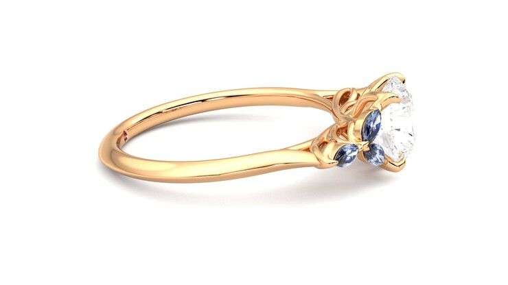 Taylor & Hart Tamora Round Engagement Ring 360 degree image 9