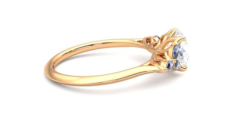 Taylor & Hart Tamora Round Engagement Ring 360 degree image 10
