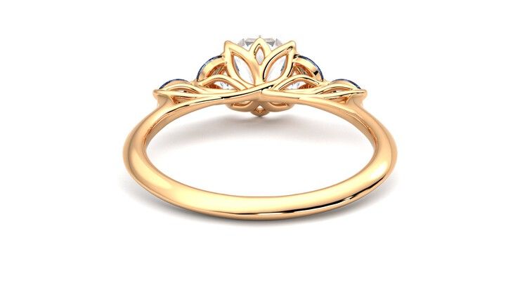 Taylor & Hart Tamora Round Engagement Ring 360 degree image 15