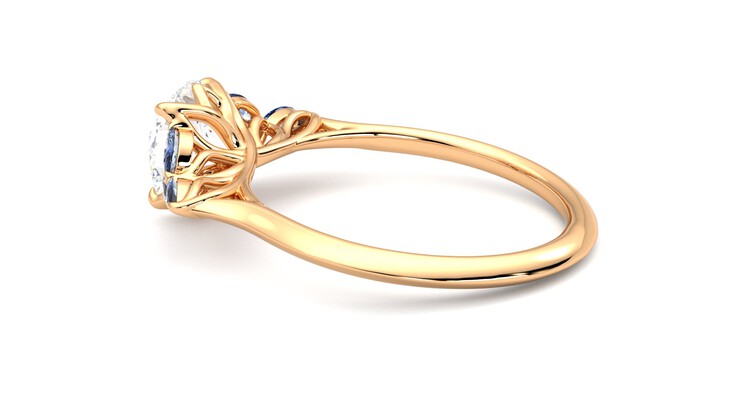 Taylor & Hart Tamora Round Engagement Ring 360 degree image 19