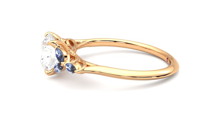 Taylor & Hart Tamora Round Engagement Ring 360 degree image 21