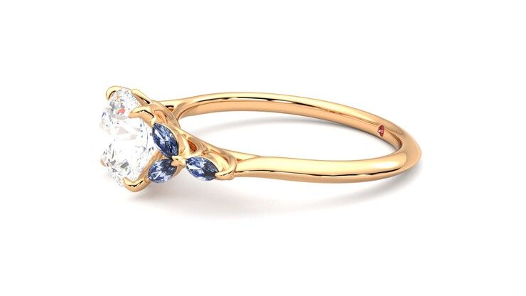 Taylor & Hart Tamora Round Engagement Ring 360 degree image 22