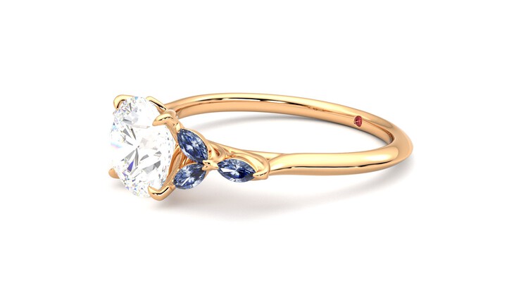 Taylor & Hart Tamora Round Engagement Ring 360 degree image 23
