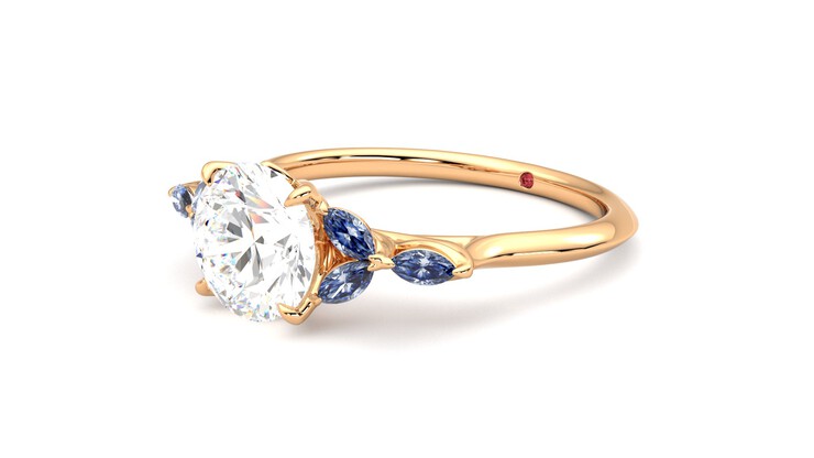 Taylor & Hart Tamora Round Engagement Ring 360 degree image 24