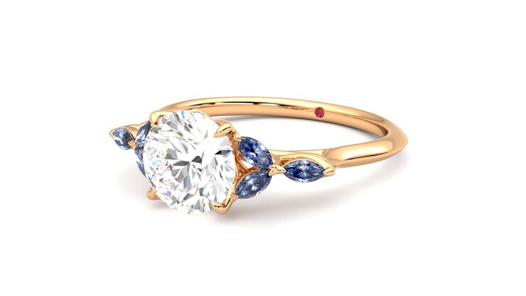 Taylor & Hart Tamora Round Engagement Ring 360 degree image 25